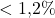 < 1{,}2\%